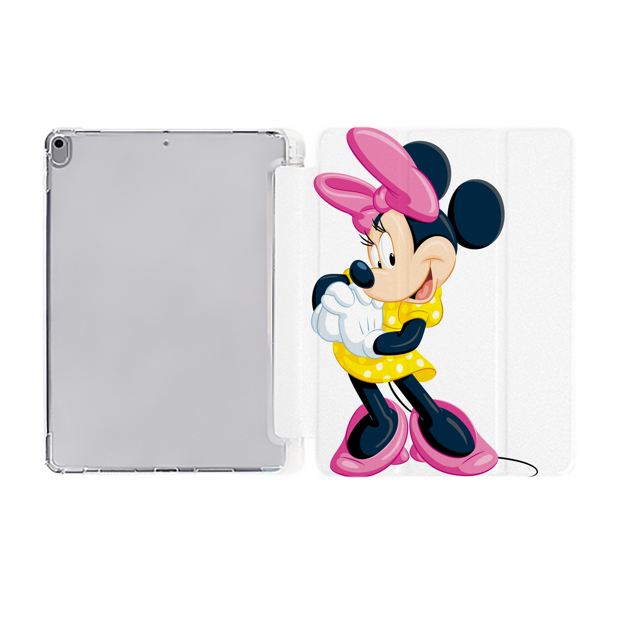 （画像用） ミッキーマウス Mickey Mouse IPad ケース ペン収納付き 三つ折りスタンド PUレザー×シリコン 対応機種9.5/10.5/10.9インチ